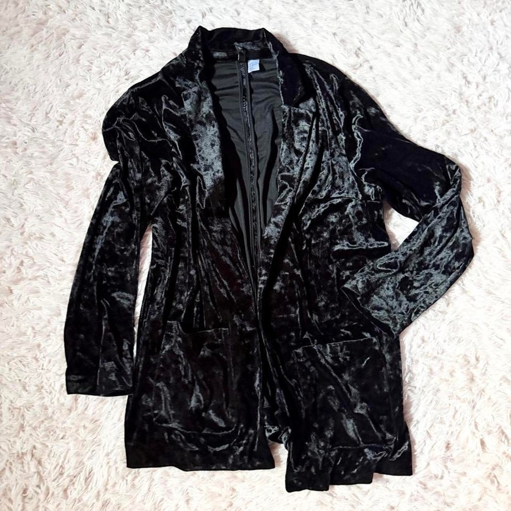 Crushed Velvet Witchy Celestial Alchemy Whimsygoth Blazer Womens L Urban Hiphop